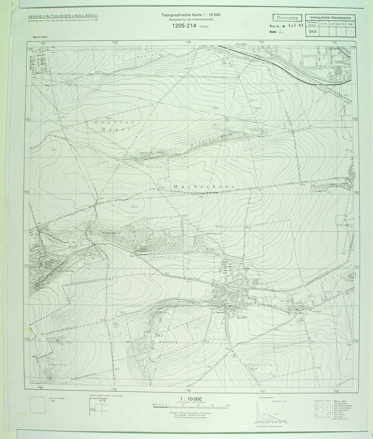 Gröst (topographische Karte 1:10000) (Kulturhistorisches Museum Schloss Merseburg CC BY-NC-SA)