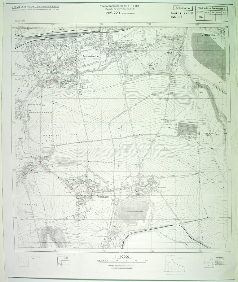 Großkayna W (topographische Karte 1:10000) (Kulturhistorisches Museum Schloss Merseburg CC BY-NC-SA)