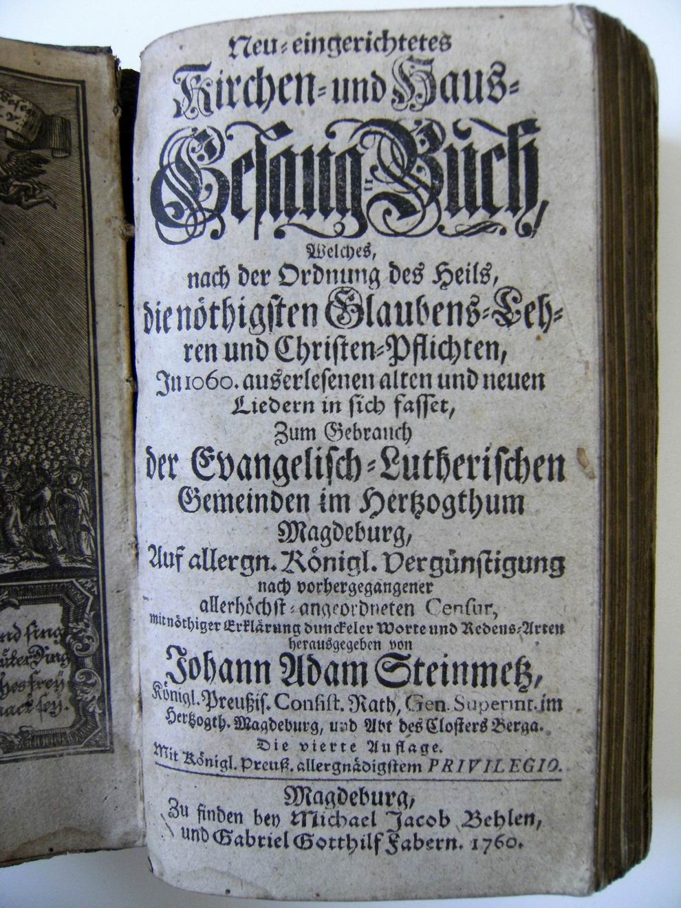 Gesangbuch, Faber 1760 (Börde-Museum Burg Ummendorf RR-F)