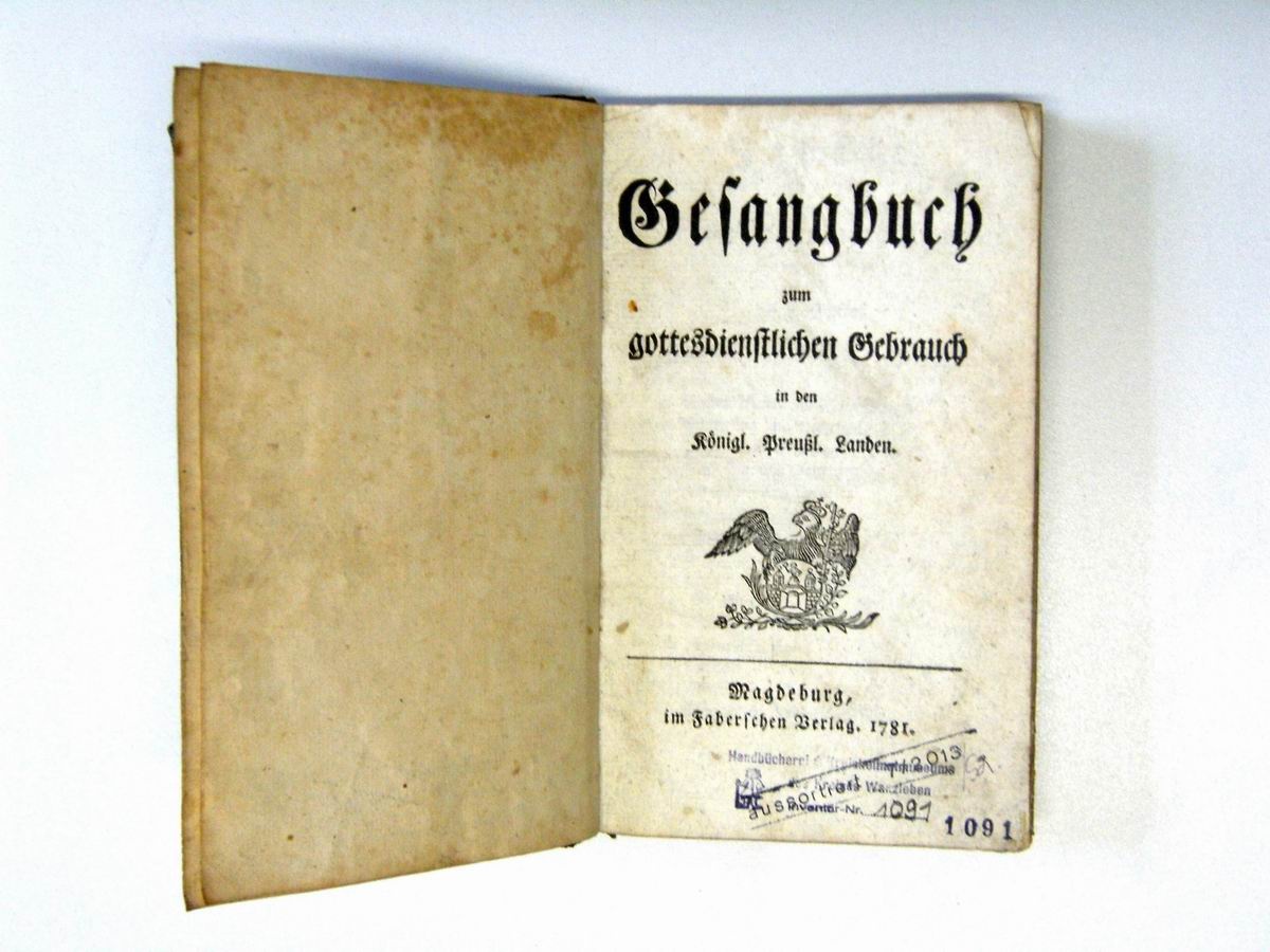 Gesangbuch, Faberscher Verlag 1781 (Börde-Museum Burg Ummendorf RR-F)