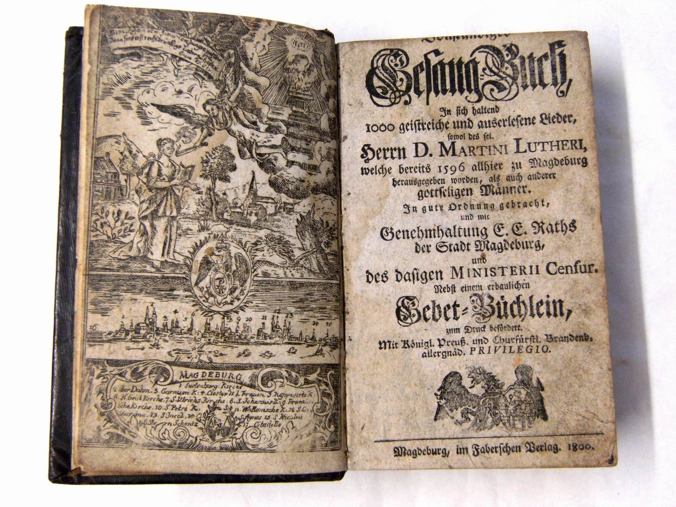 Gesangbuch, Faberscher Verlag 1800 (Börde-Museum Burg Ummendorf RR-F)