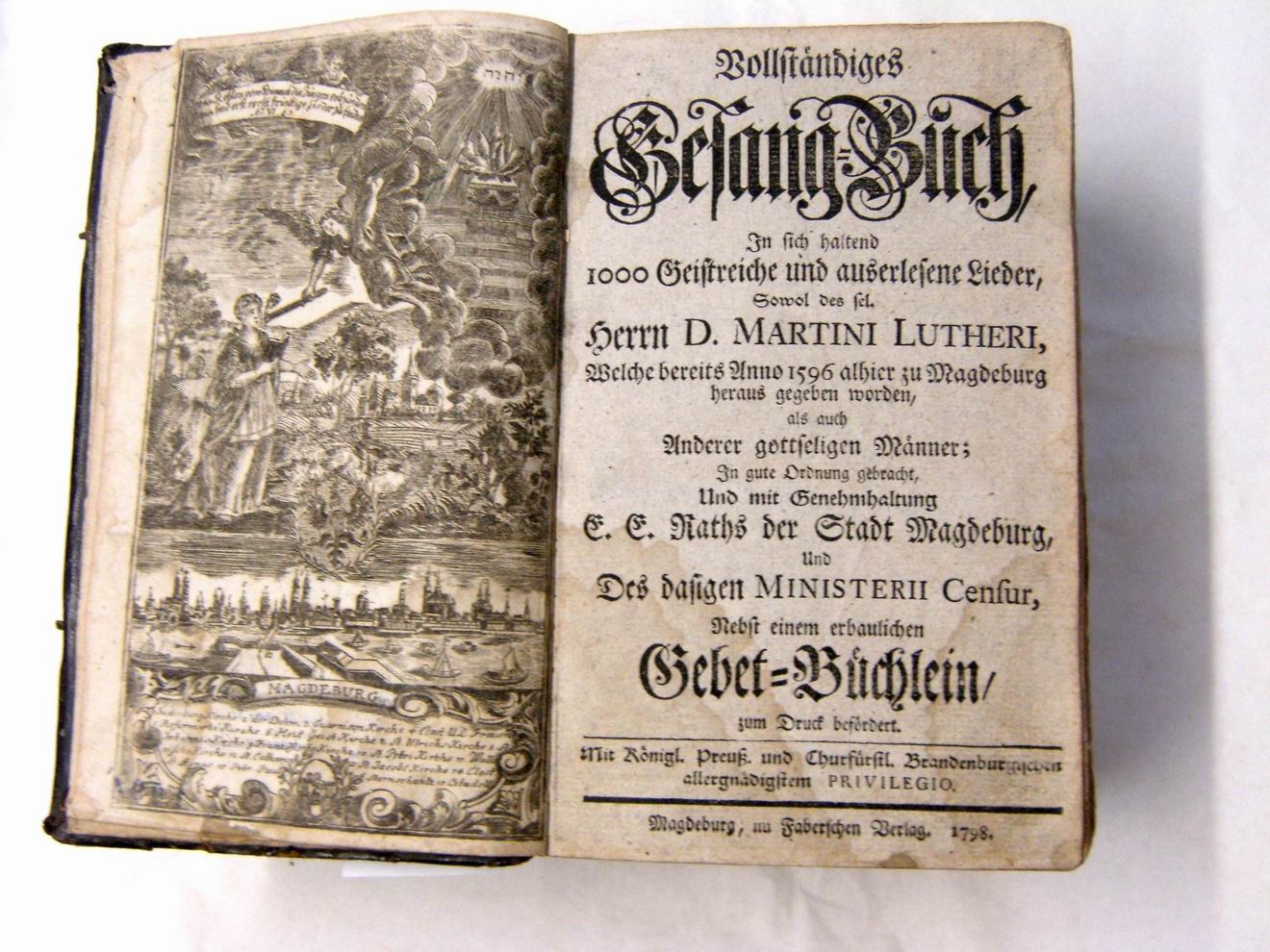 Gesangbuch, Faberscher Verlag 1798 (Börde-Museum Burg Ummendorf RR-F)