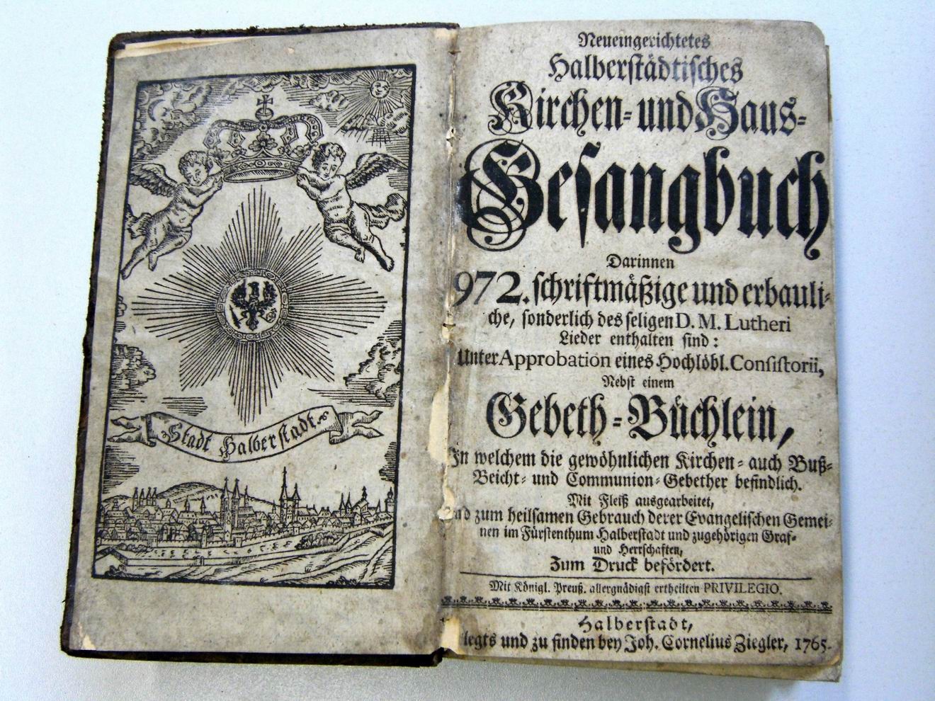 Gesangbuch, Cornelius Ziegler, 1765 (Börde-Museum Burg Ummendorf RR-F)