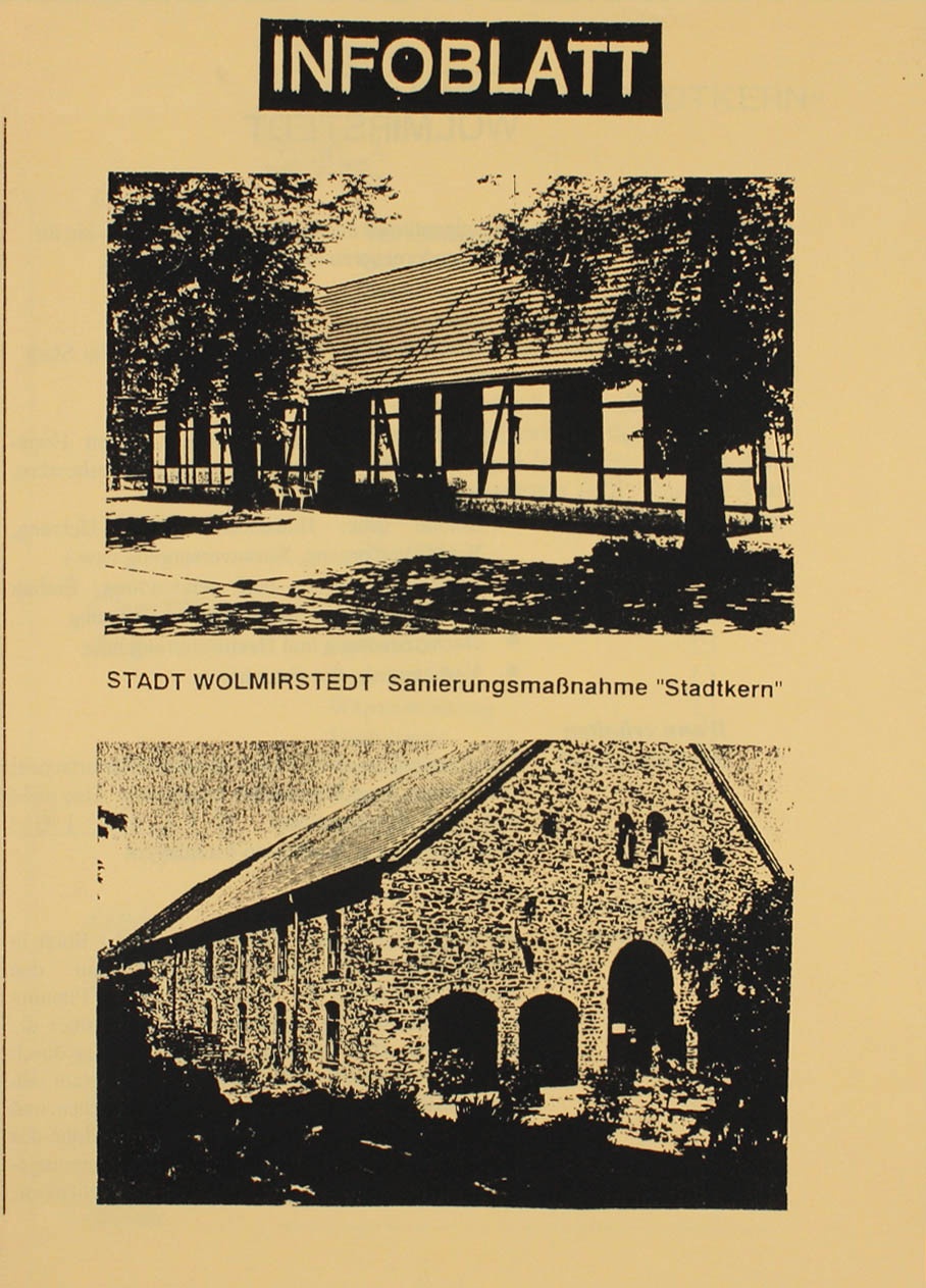 Infoblatt der Stadt Wolmirstedt (Museum Wolmirstedt RR-F)