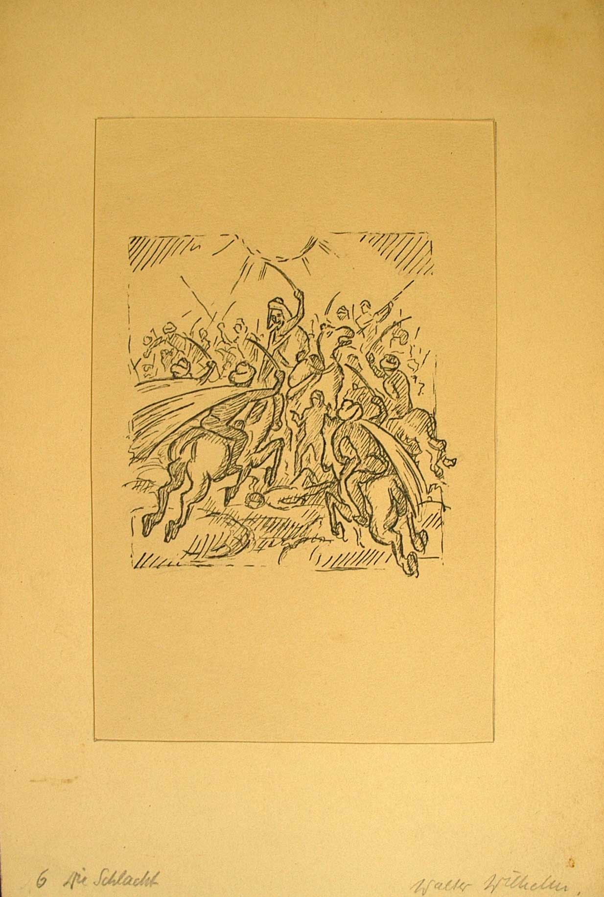 Die Schlacht (Bändchen mit alttestamentarischen Zeichnungen) (Winckelmann-Museum Stendal CC BY-NC-SA)