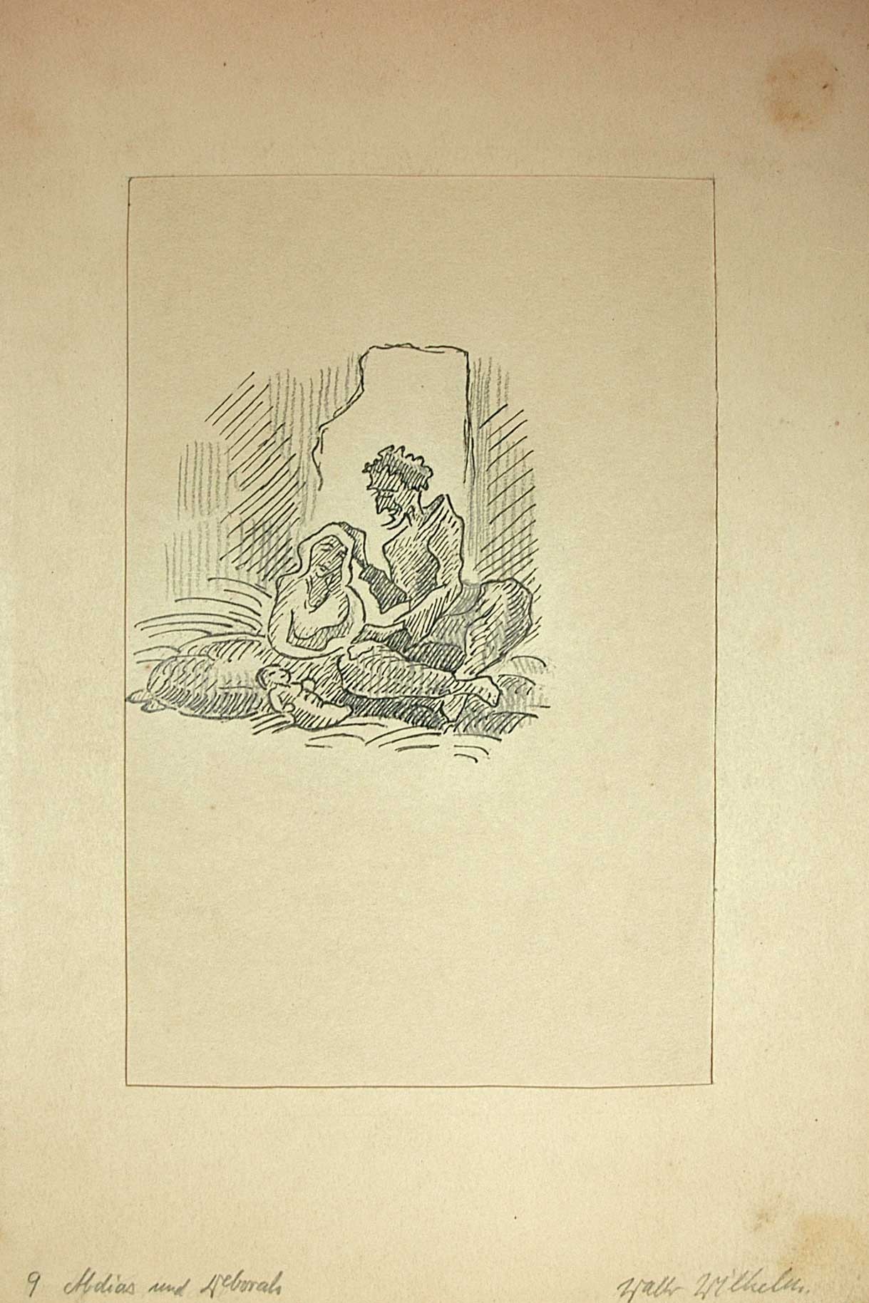 Abdias und Deborah (Bändchen mit alttestamentarischen Zeichnungen) (Winckelmann-Museum Stendal CC BY-NC-SA)