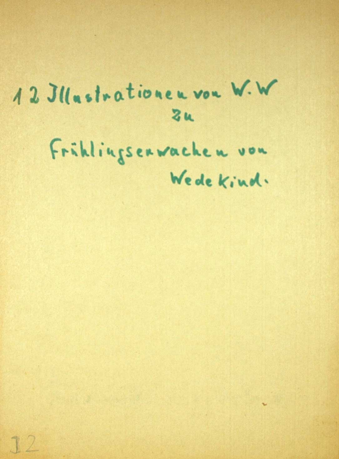 12 Illustrationen von W.W. zu Frühlingserwachen von Wedekind (Winckelmann-Museum Stendal CC BY-NC-SA)