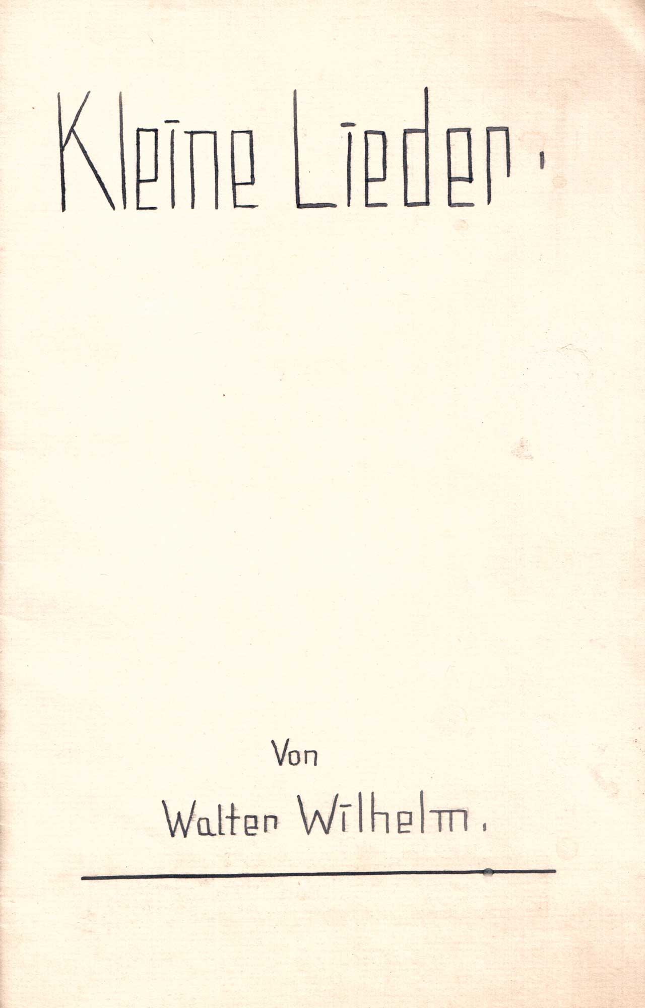 Kleine Lieder. Von Walter Wilhelm (Winckelmann-Museum Stendal CC BY-NC-SA)