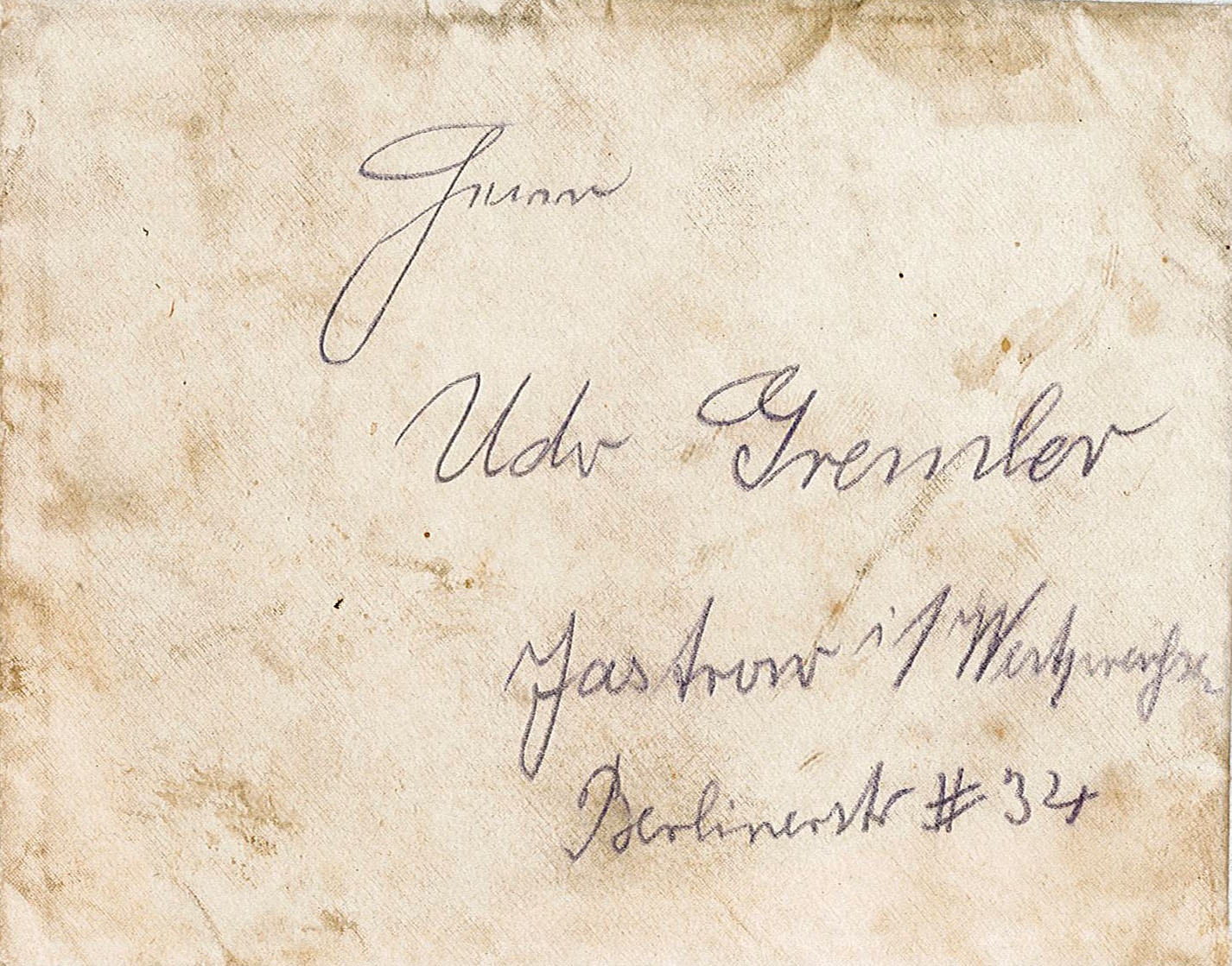 Umschlag zum Feldpostbrief von Emil Gremler an seinen Vater Udo Gremler vom 14. Juli 1915 (Museum Wolmirstedt RR-F)