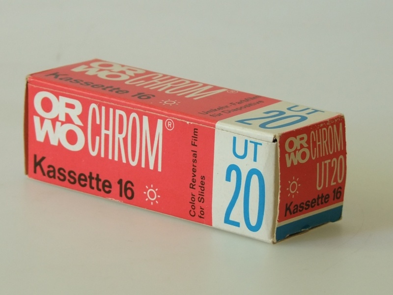 Orwo Chrom UT 20 für Kassette 16 (Industrie- und Filmmuseum Wolfen CC BY-NC-SA)