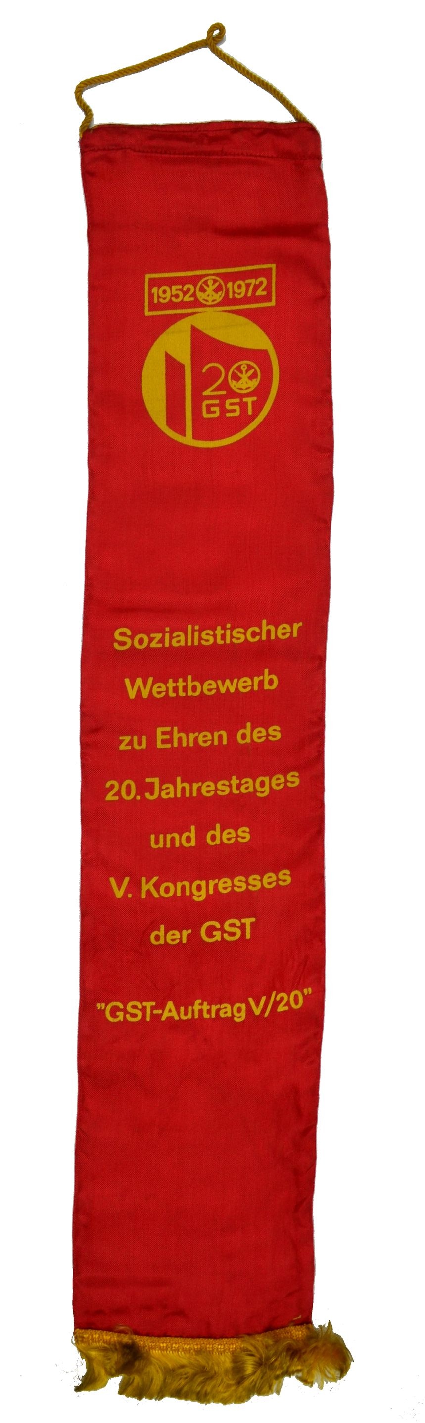 Fahnenband der GST Weißenfels 1972 (Museum Weißenfels - Schloss Neu-Augustusburg CC BY-NC-SA)