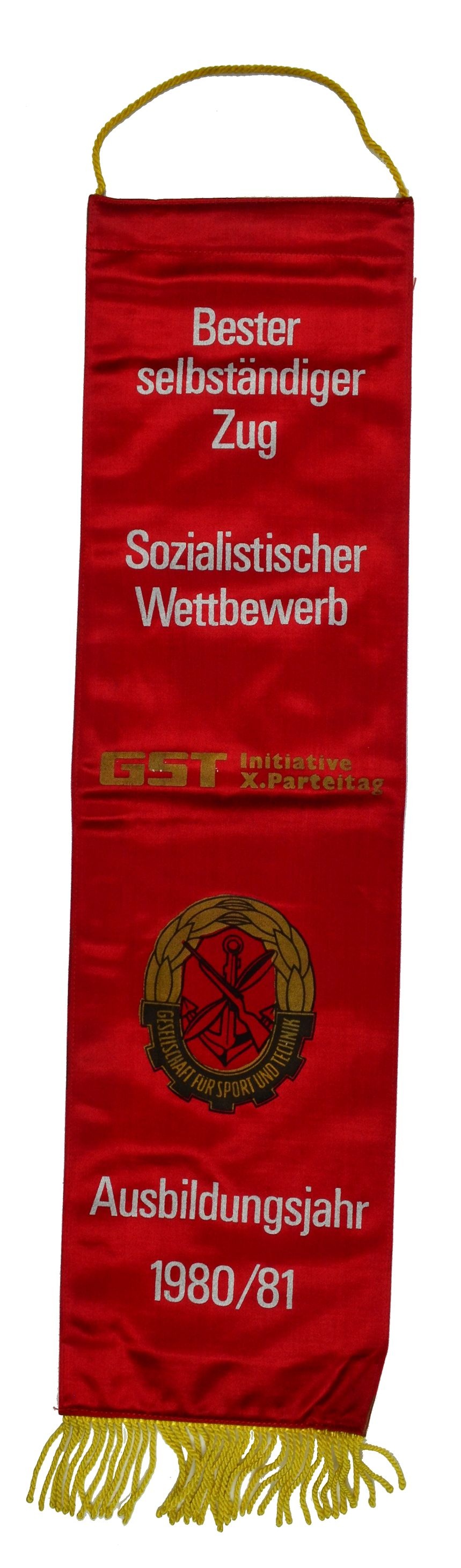 Fahnenband der GST Weißenfels 1980/81 (Museum Weißenfels - Schloss Neu-Augustusburg CC BY-NC-SA)