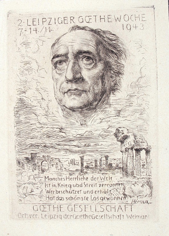 Blatt zur &quot;2. Leipziger Goethewoche&quot; (Winckelmann-Museum Stendal CC BY-NC-SA)