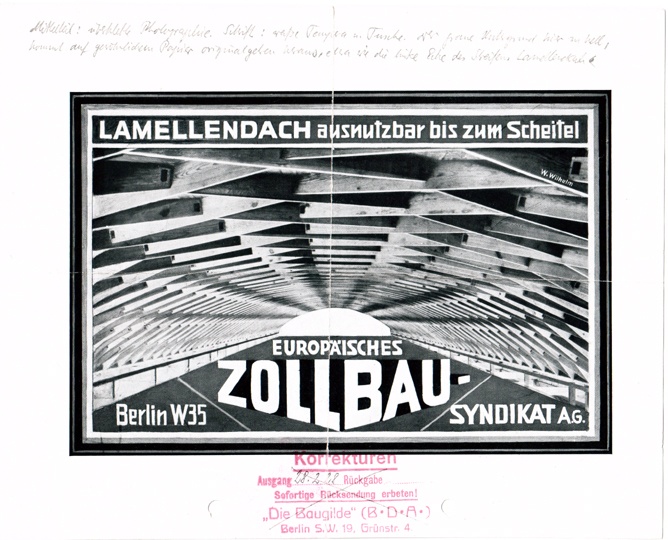 Werbung Lamellen-Dach (Winckelmann-Museum Stendal CC BY-NC-SA)
