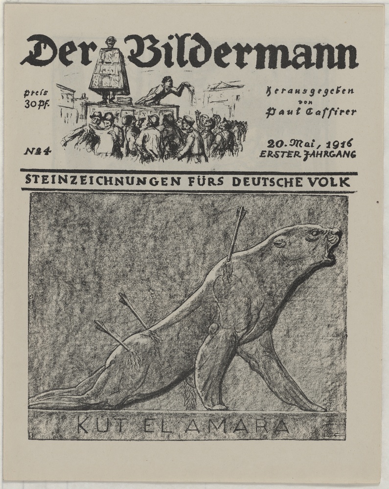 Kut el amara, Illustration für die Zeitschrift &quot;Der Bildermann. Steinzeichnungen für’s deutsche Volk.&quot; herausgegeben von Paul Cassirer, 1916 ((Heft 4, (Kulturstiftung Sachsen-Anhalt CC BY-NC-SA)
