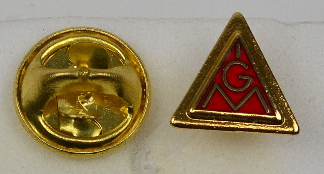 Ansteck-Pin der IG Metall ca. 1990-2013 (Museum Weißenfels - Schloss Neu-Augustusburg CC BY-NC-SA)
