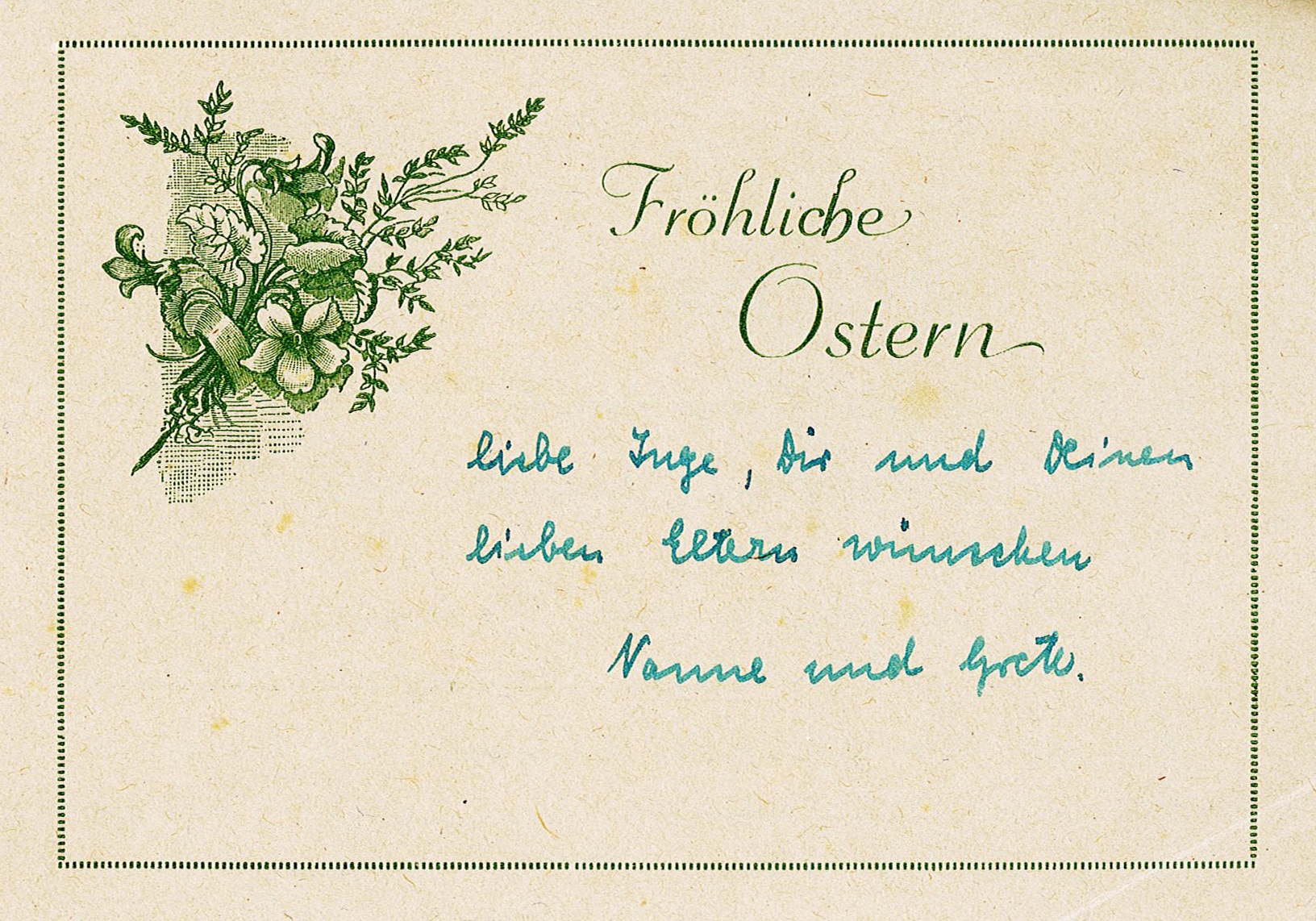 Ostergrußkarte an Ingeborg Range (Museum Wolmirstedt RR-F)