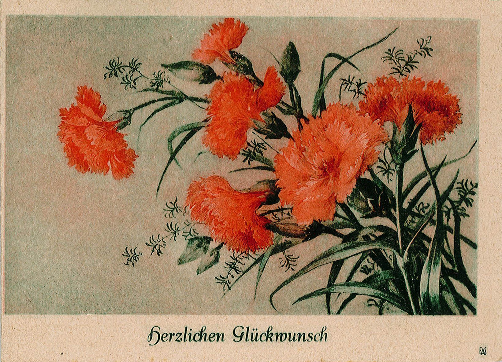 Glückwunschkarte zum Geburtstag an Ingeborg Range von Fritz Friese, 12. März 1948 (Museum Wolmirstedt RR-F)