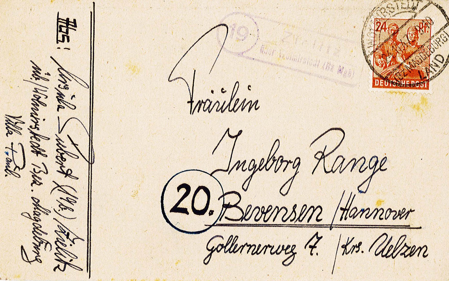 Brief an Ingeborg Range von Ursula Siebert, 23. Juni 1947 (Museum Wolmirstedt RR-F)