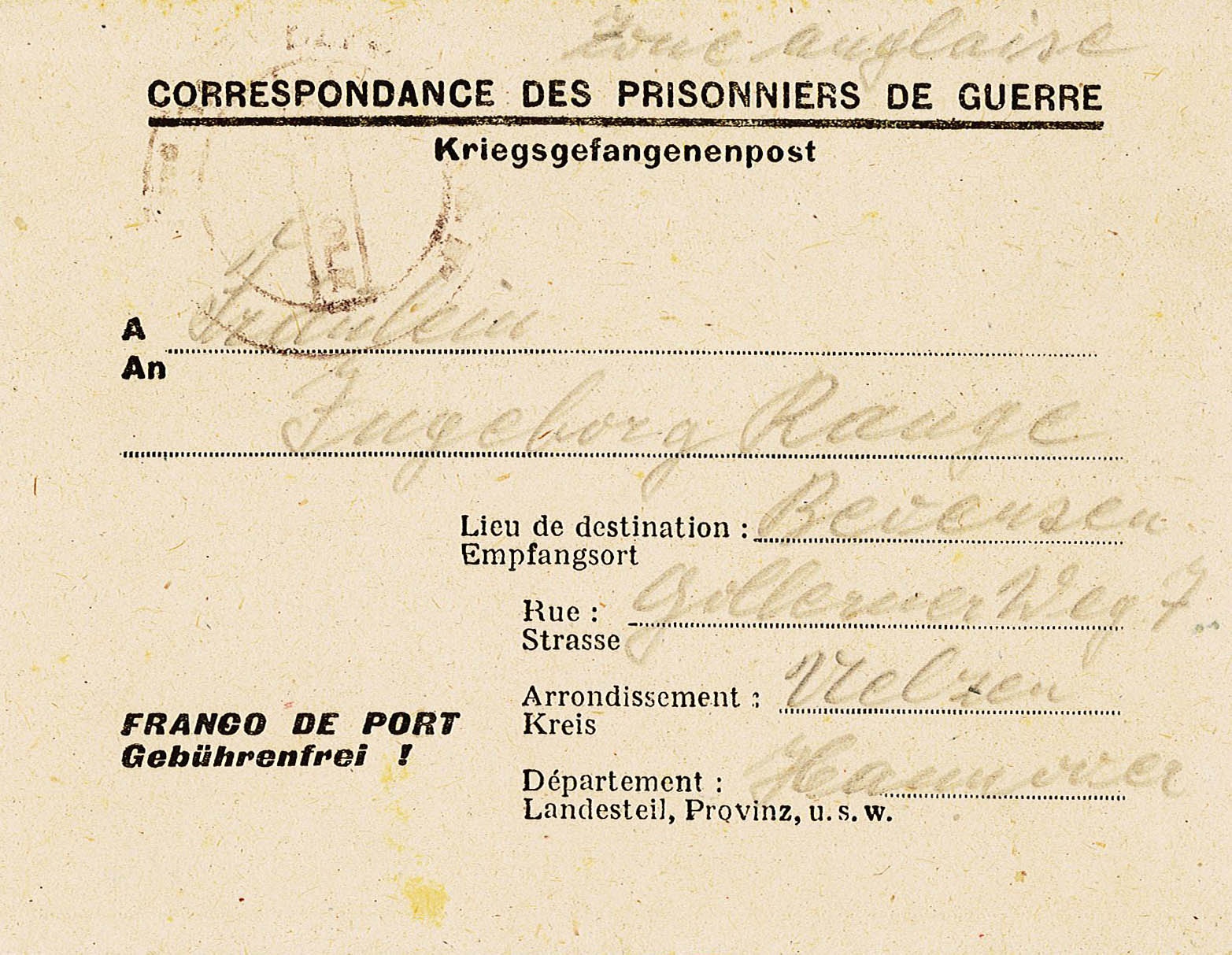 Brief an Ingeborg Range von Theodor Siebert aus der Gefangenschaft, 8. Dezember 1947 [2] (Museum Wolmirstedt RR-F)
