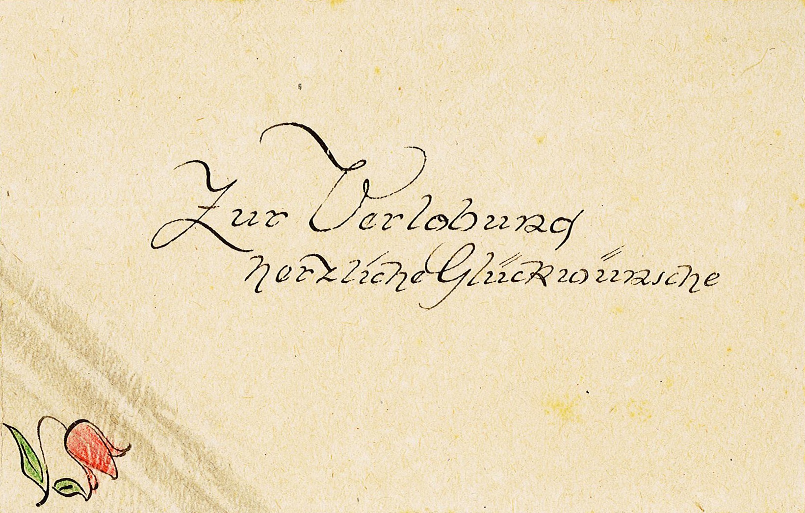 Glückwunschkarte zur Verlobung an Theodor Siebert von Gerhard, 1. April 1948 (Museum Wolmirstedt RR-F)