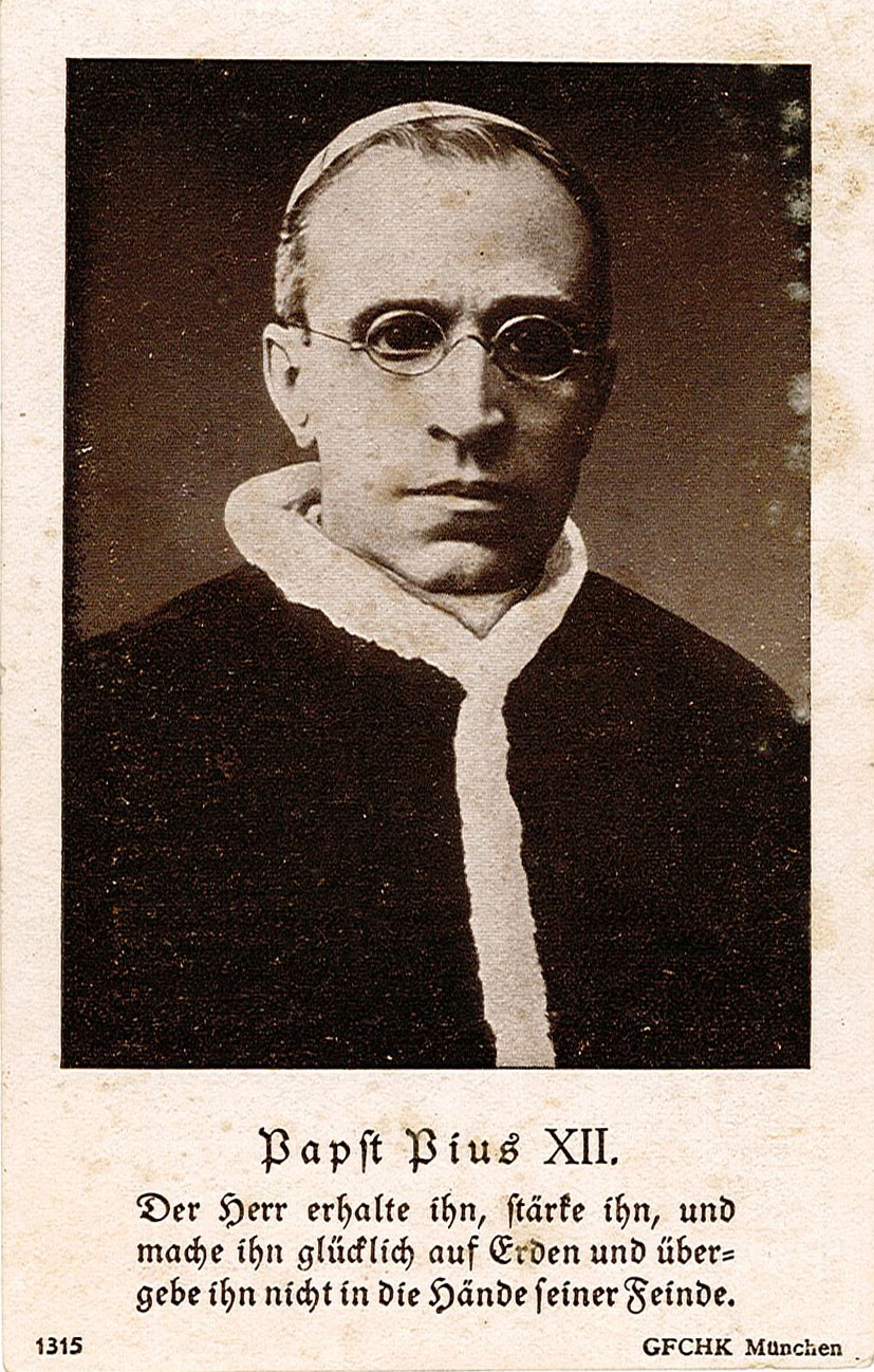Kleines Andachtsbild Papst Pius XII. (Museum Wolmirstedt RR-F)