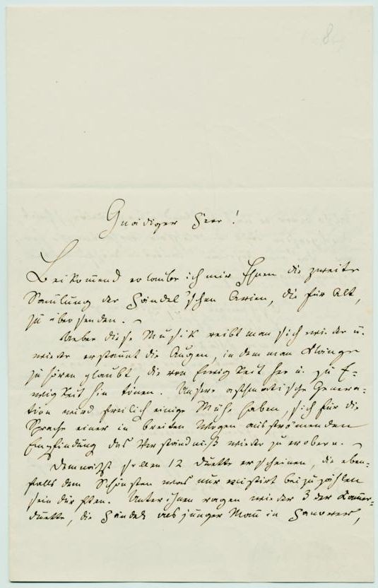 Brief von Robert Franz an Robert von Keudell vom 20.12.1869 (Stiftung Händel-Haus Halle CC BY-NC-SA)