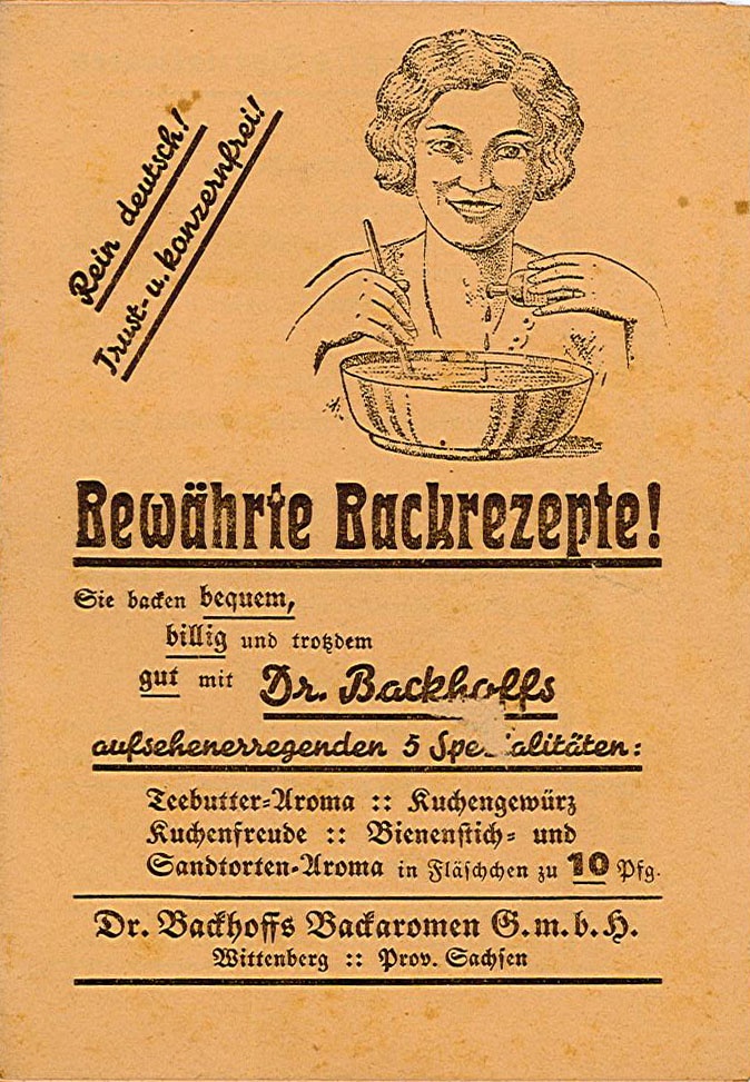Rezeptheft: Bewährte Backrezepte! ... mit Dr. Backhoffs aufsehenerregenden 5 Spezialitäten (Museum Wolmirstedt RR-F)