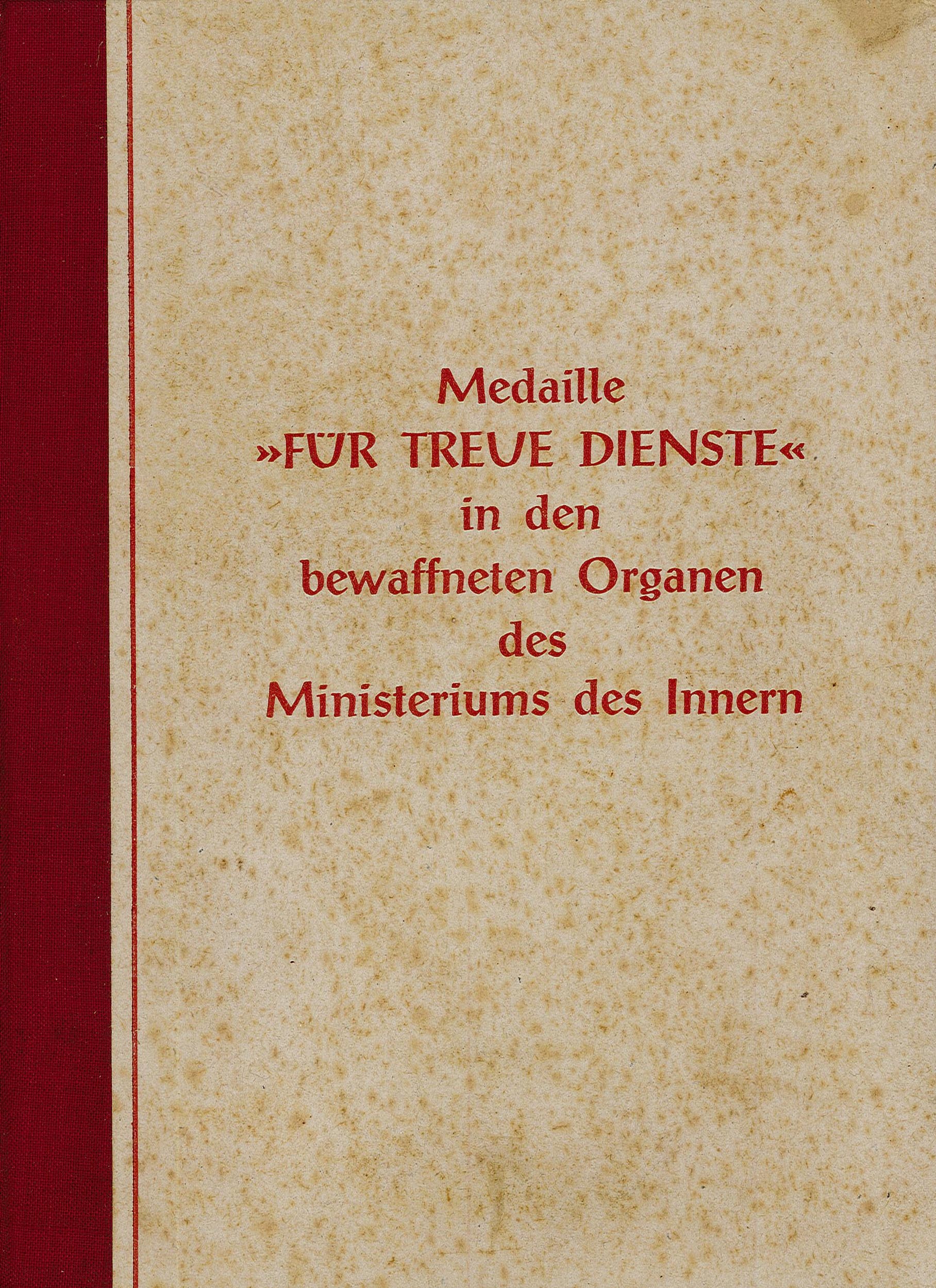 Ehrenurkunde für Treue Dienste in Bronze an Karl Thurm (Museum Wolmirstedt RR-F)