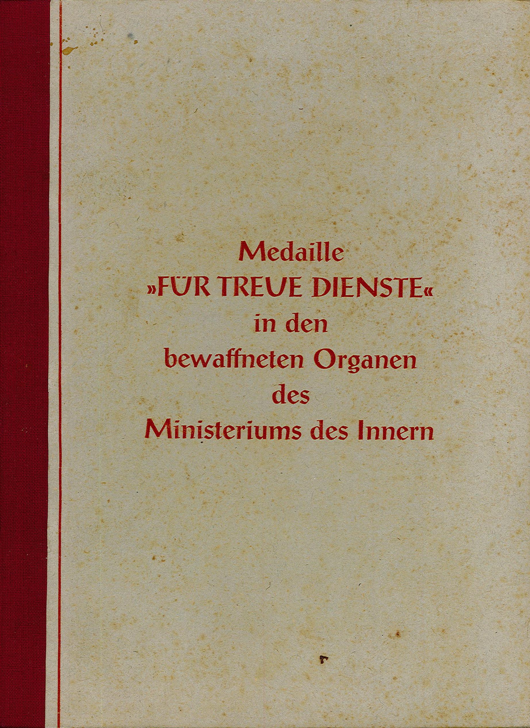 Ehrenurkunde zur Medaille "Für Treue Dienste" in Silber an Karl Thurm, 1962 (Museum Wolmirstedt RR-F)