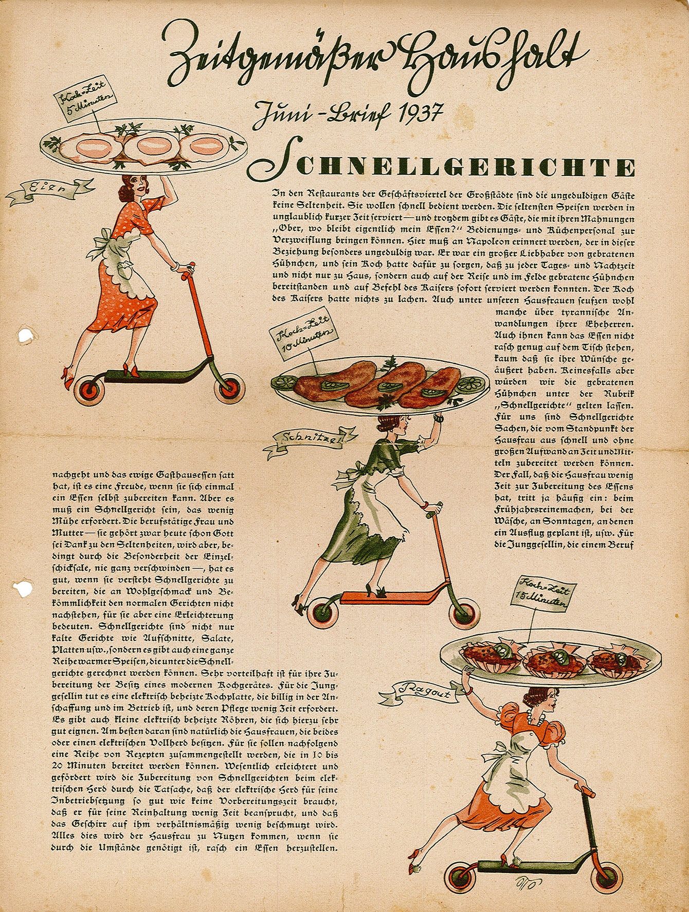 Informationsblatt: Zeitgemäßer Haushalt, Juni-Brief 1937 (Museum Wolmirstedt RR-F)