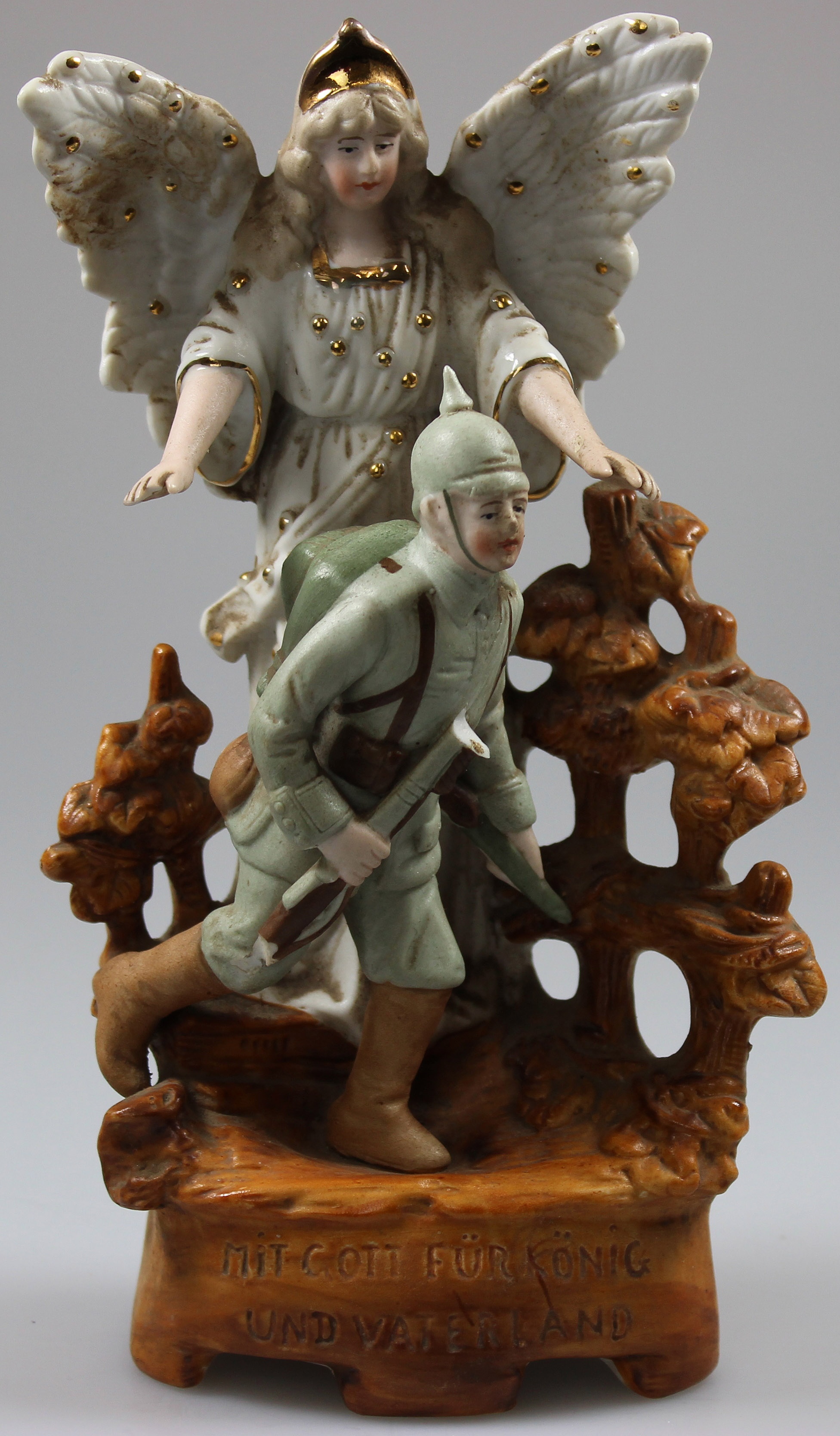 Figurengruppe, Schutzengel und Soldat (Museum Wolmirstedt RR-F)