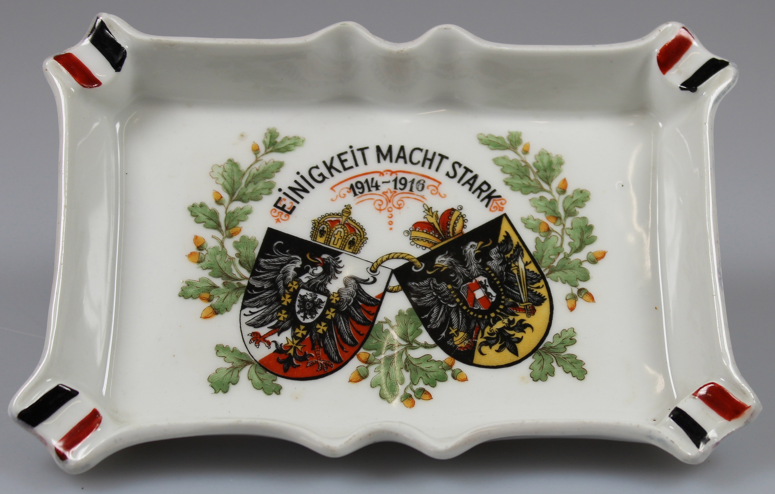 Aschenbecher, Einigkeit macht stark, 1914-1916 (Museum Wolmirstedt RR-F)