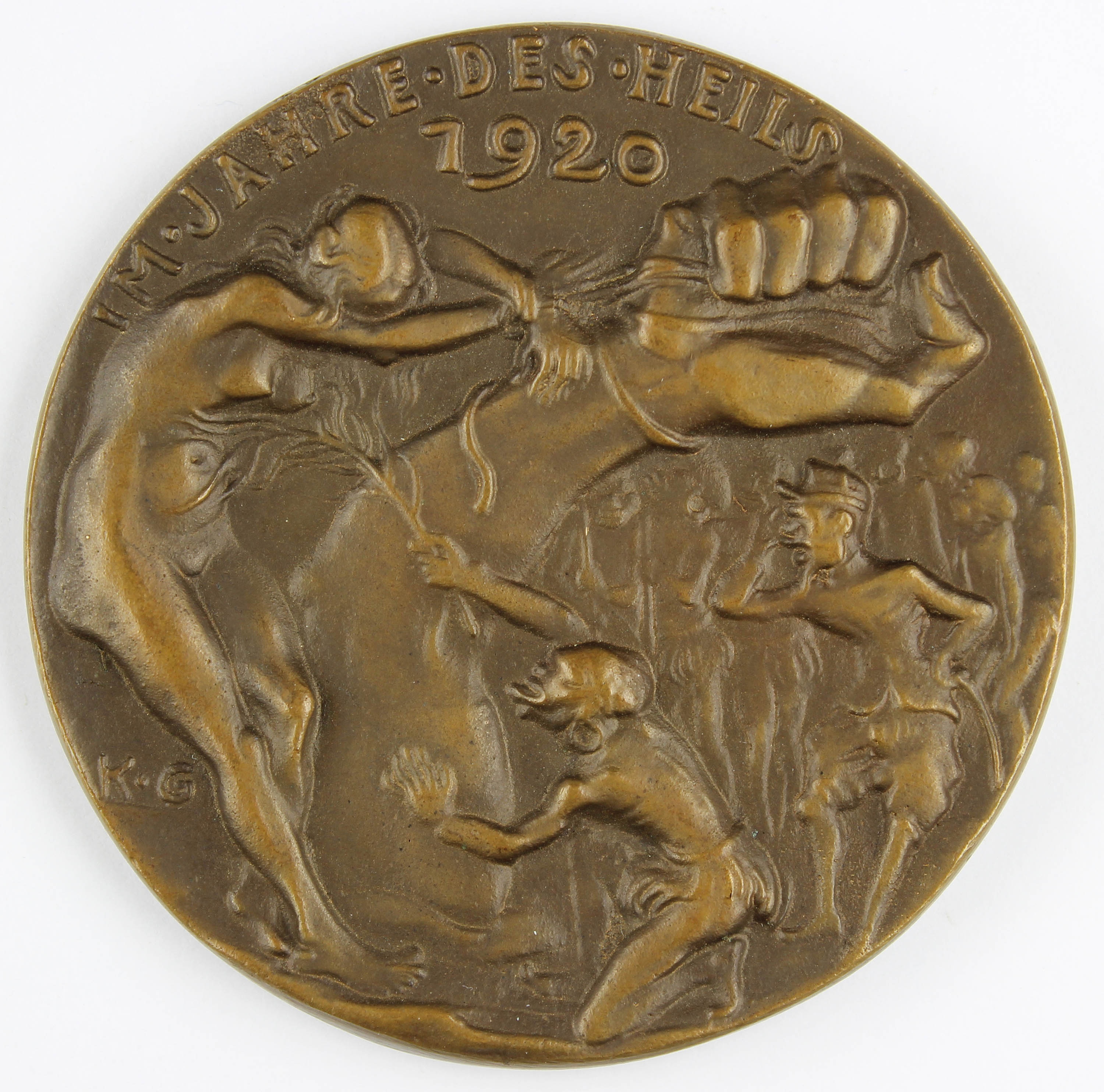 Medaille, Der Gessler Hut in der Pfalz,1920 (Museum Wolmirstedt RR-F)
