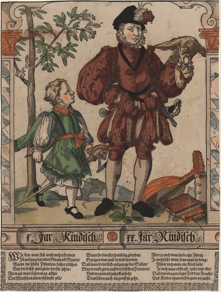x. Jar Kindisch, xx. Jar Kindisch, Blatt 1 aus "Die Stufenleiter des Mannes" (Kulturstiftung Sachsen-Anhalt Public Domain Mark)