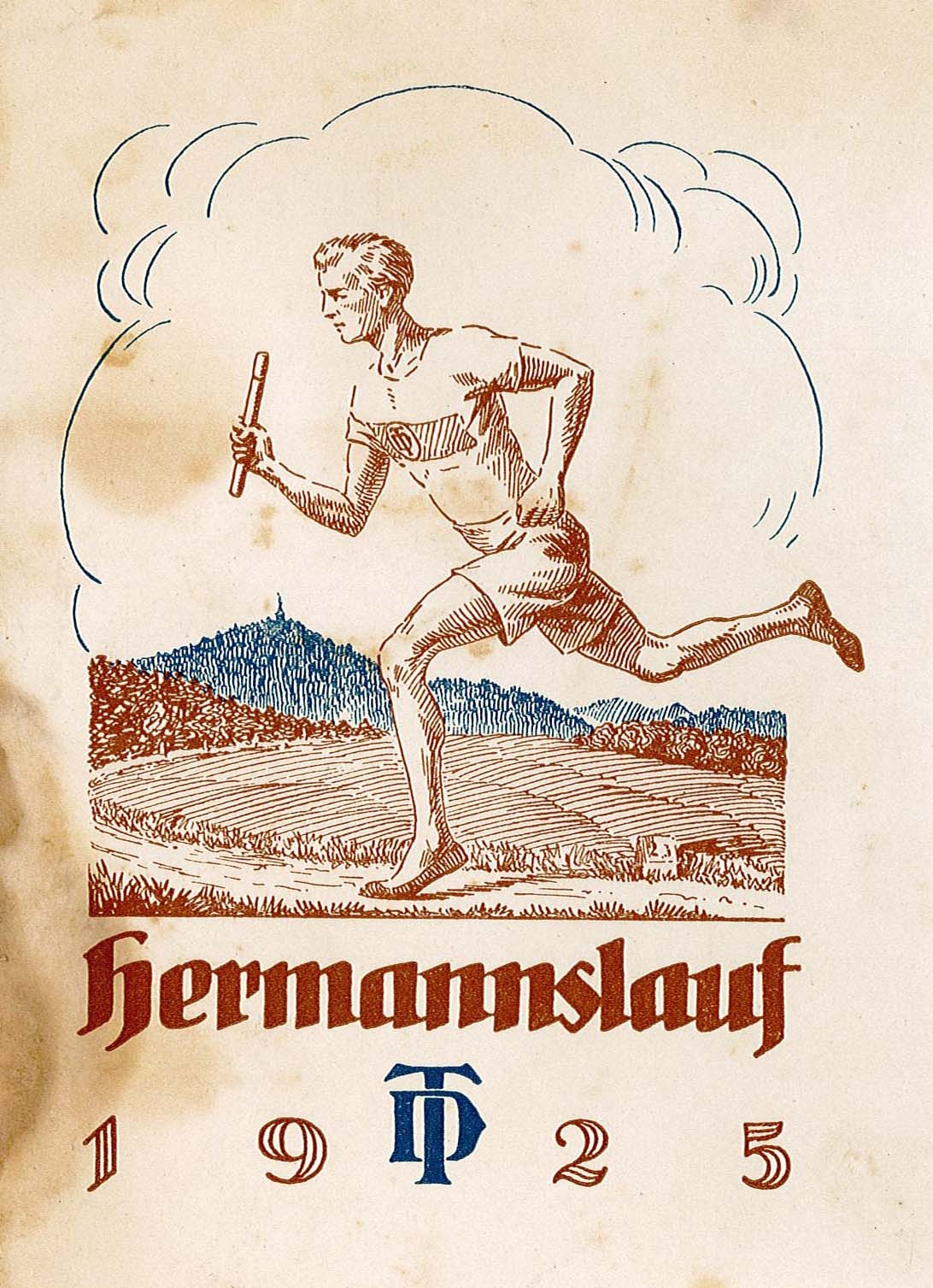 Urkunde zur Teilnahme am Hermannslauf 1925 für Alfred Hanne (Museum Wolmirstedt RR-F)