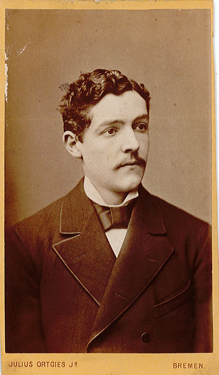 Porträtfotografie eines jungen Mannes, 1878 (Studioaufnahme) (Museum Wolmirstedt RR-F)