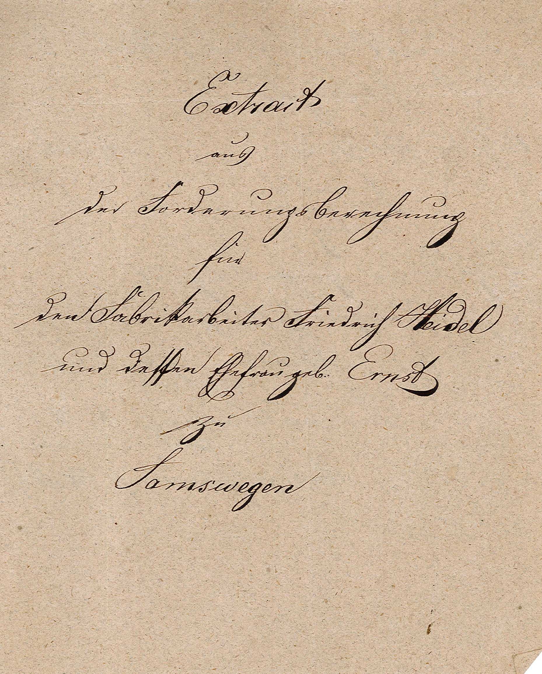 Extract aus der Forderungsberechnng Friedrich Steidel, Samswegen (Museum Wolmirstedt RR-F)