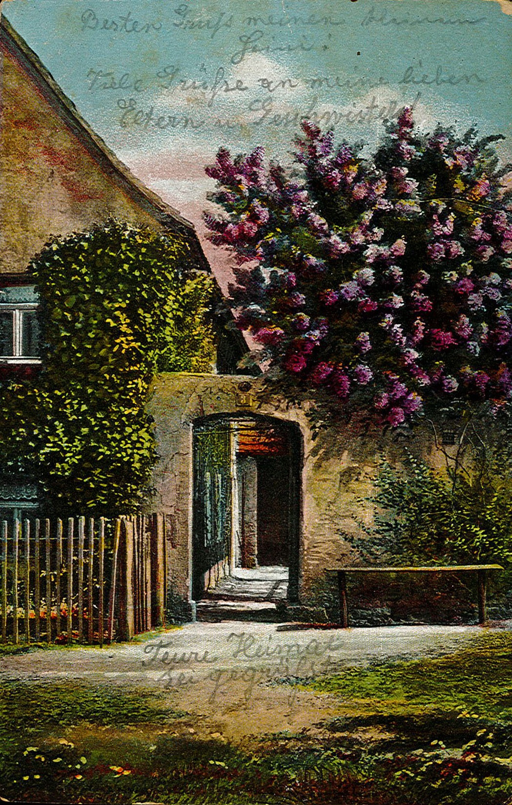 Postkarte von Arhtur Wunderlich an Ida Wunderlich, 17. September 1914 (Museum Wolmirstedt RR-F)