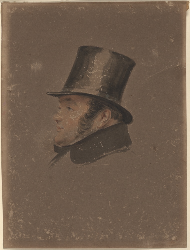 Porträt Geheimrat Nernst (Brustbild eines Mannes mit Zylinder) (Kulturstiftung Sachsen-Anhalt CC BY-NC-SA)