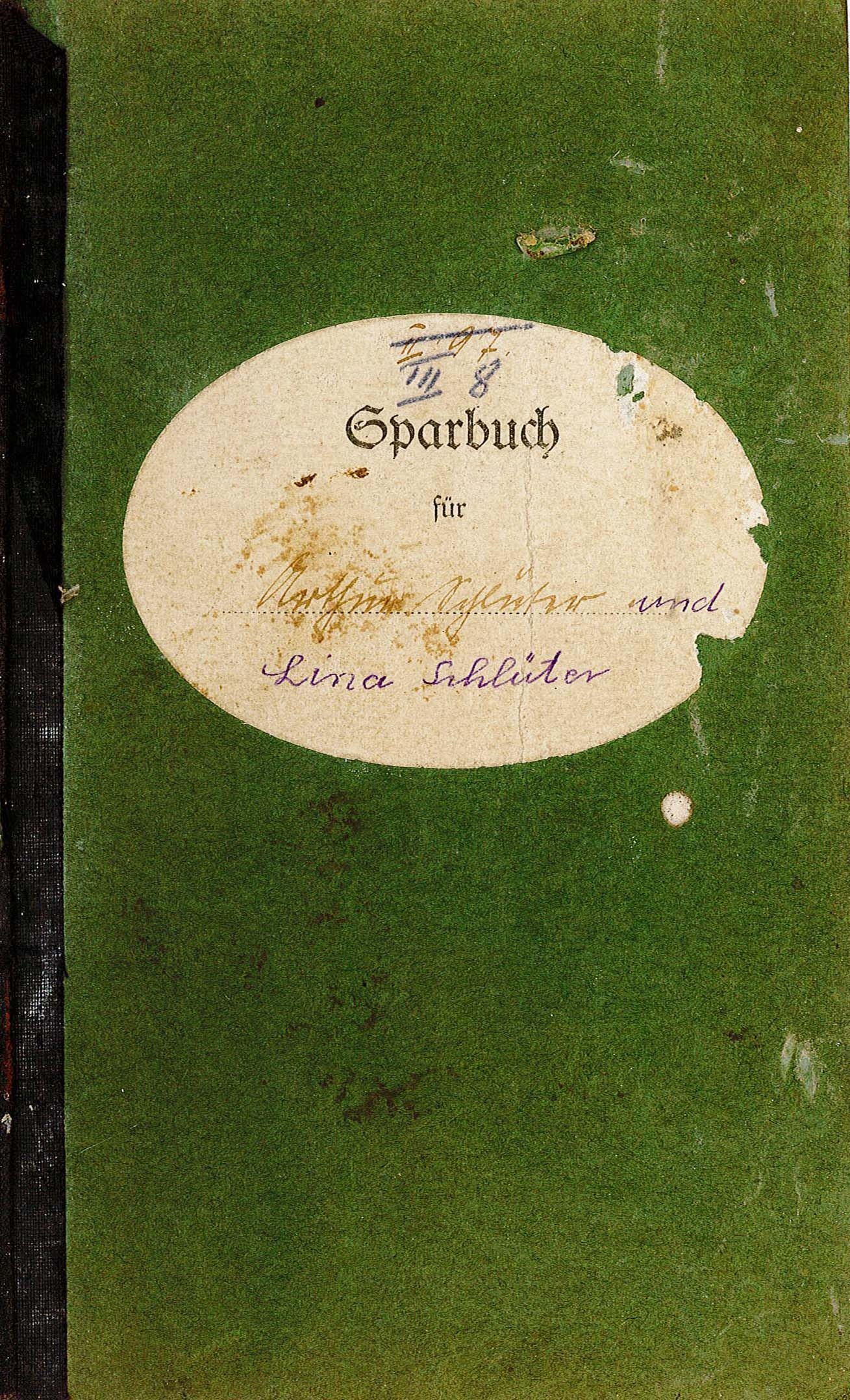 Sparbuch von Arthur und Lina Schlüter, 1929-1951 (Museum Wolmirstedt RR-F)