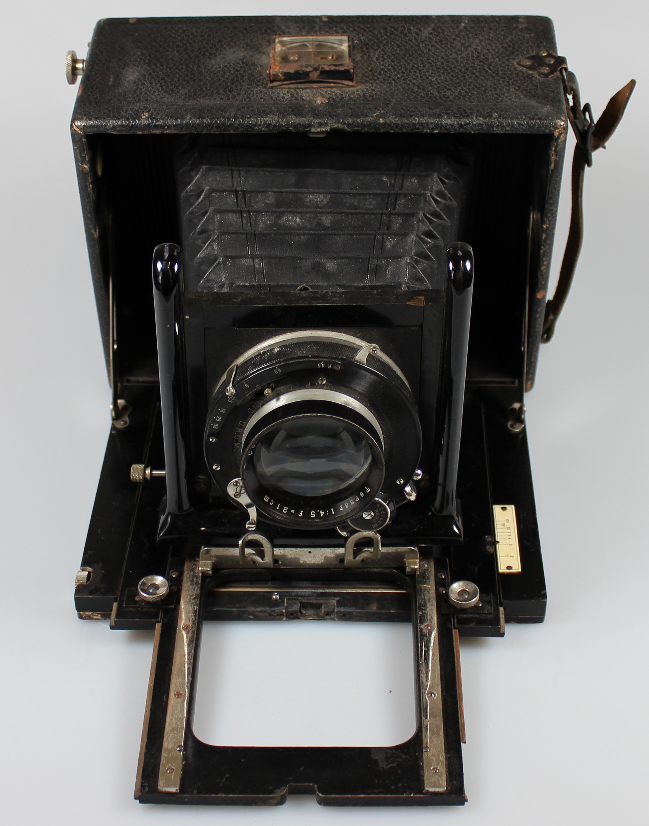 Plattenkamera, groß, mit Tasche (Museum Wolmirstedt RR-F)