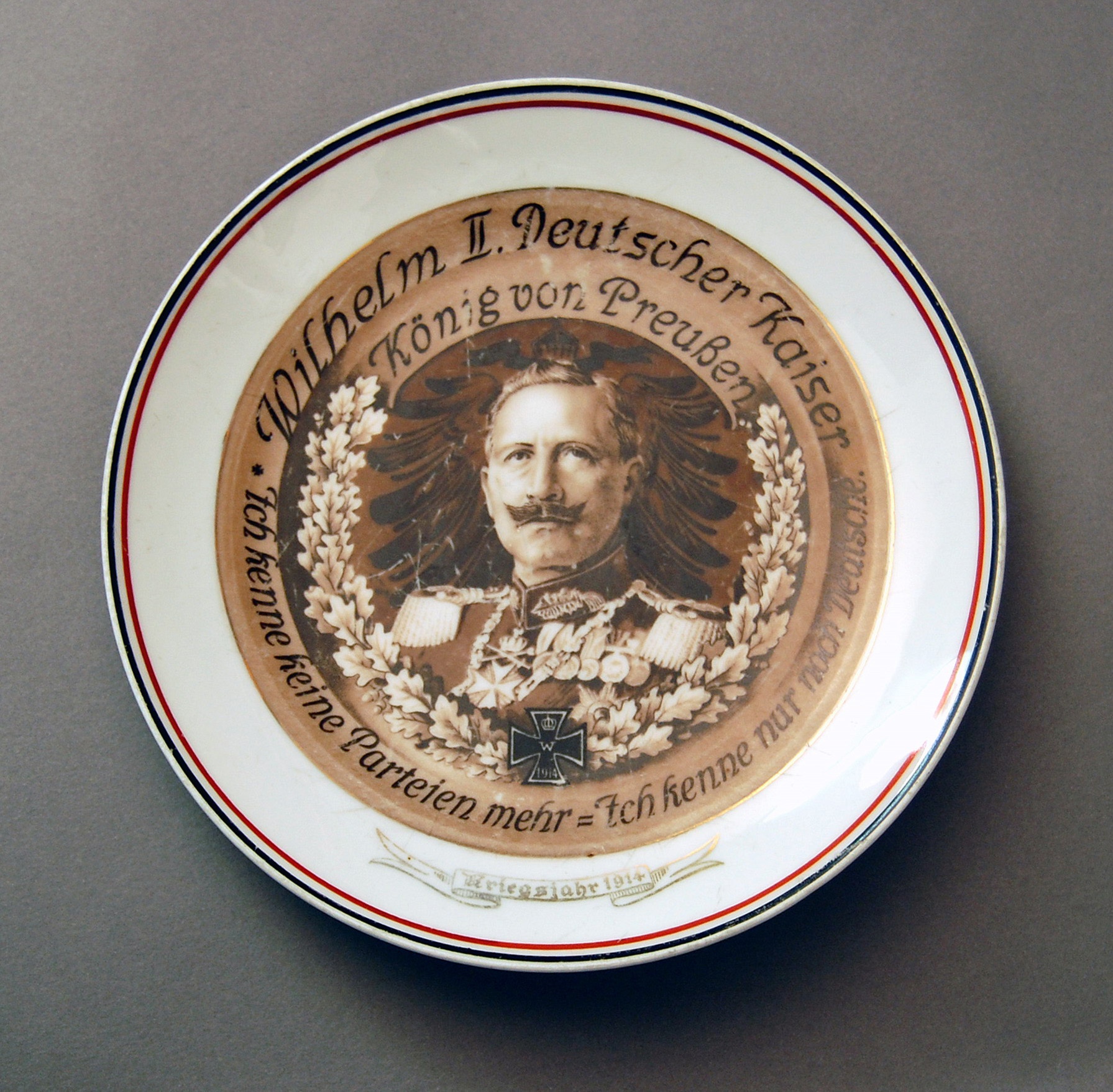 Teller mit dem Bildnis Kaiser Wilhelm II. (Museum für Stadtgeschichte Dessau CC BY-NC-SA)