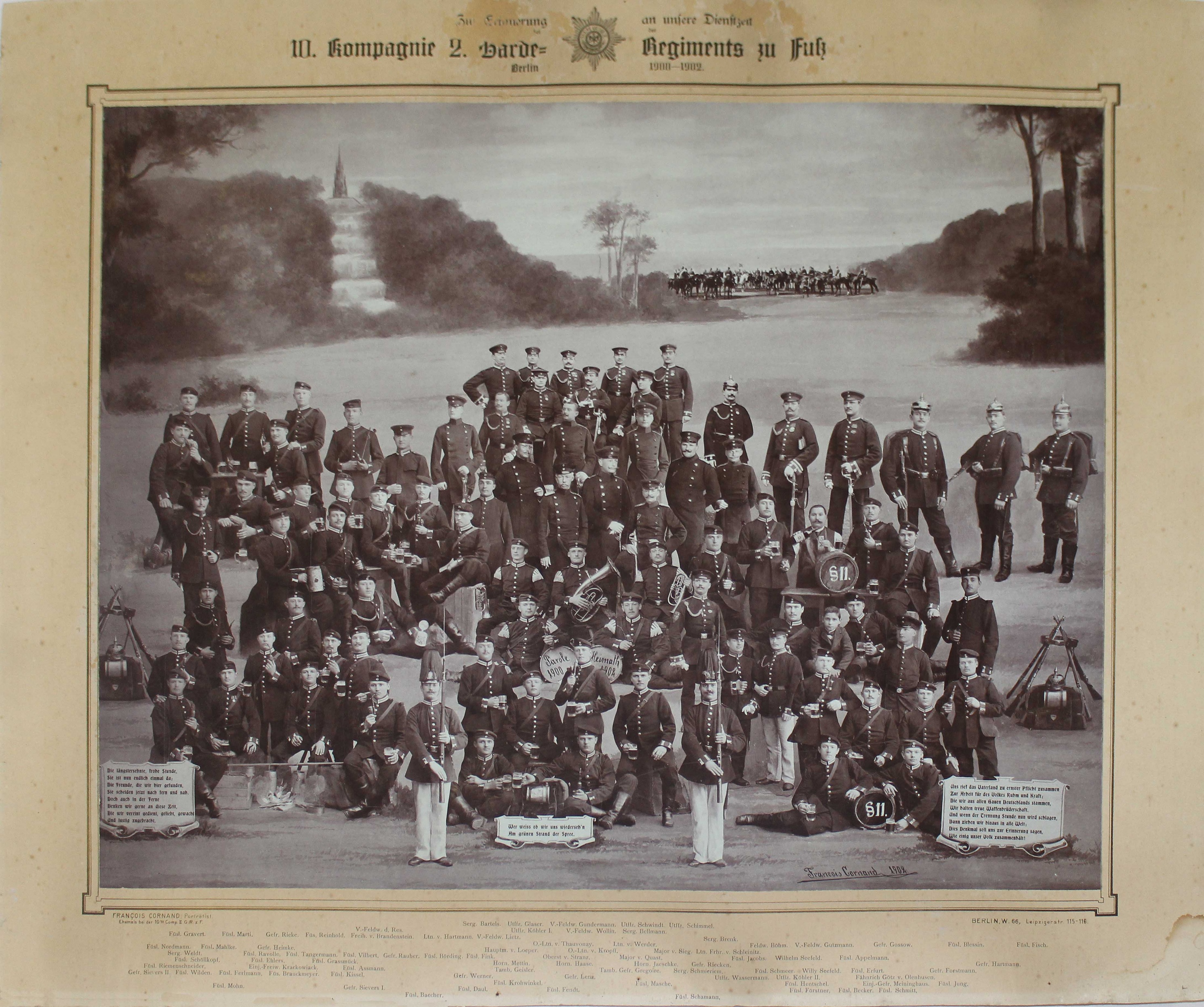 Fotografie, 10. Kompagnie 2. Garde-Regiment zu Fuß, 1900-1902 (Museum Wolmirstedt RR-F)