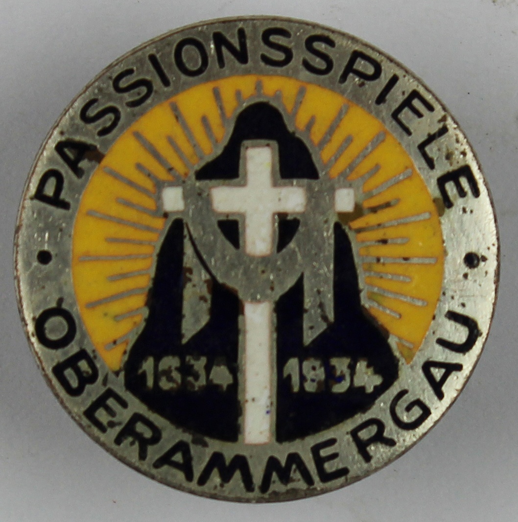 Abzeichen, Passionsspiele Oberammergau 1634-1934 (Museum Wolmirstedt RR-F)