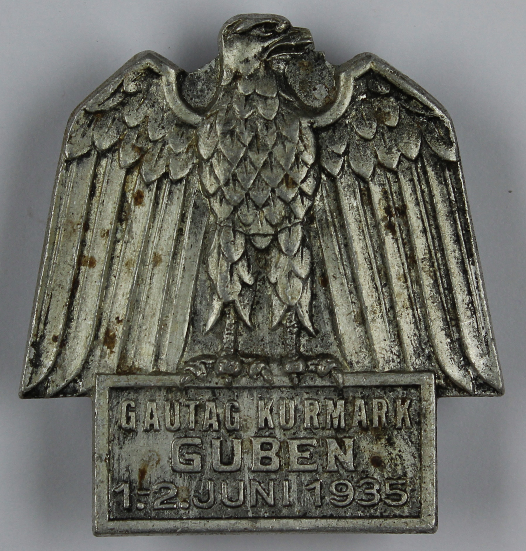 Abzeichen Gautag Kurmark Guben 1935 (Museum Wolmirstedt RR-F)