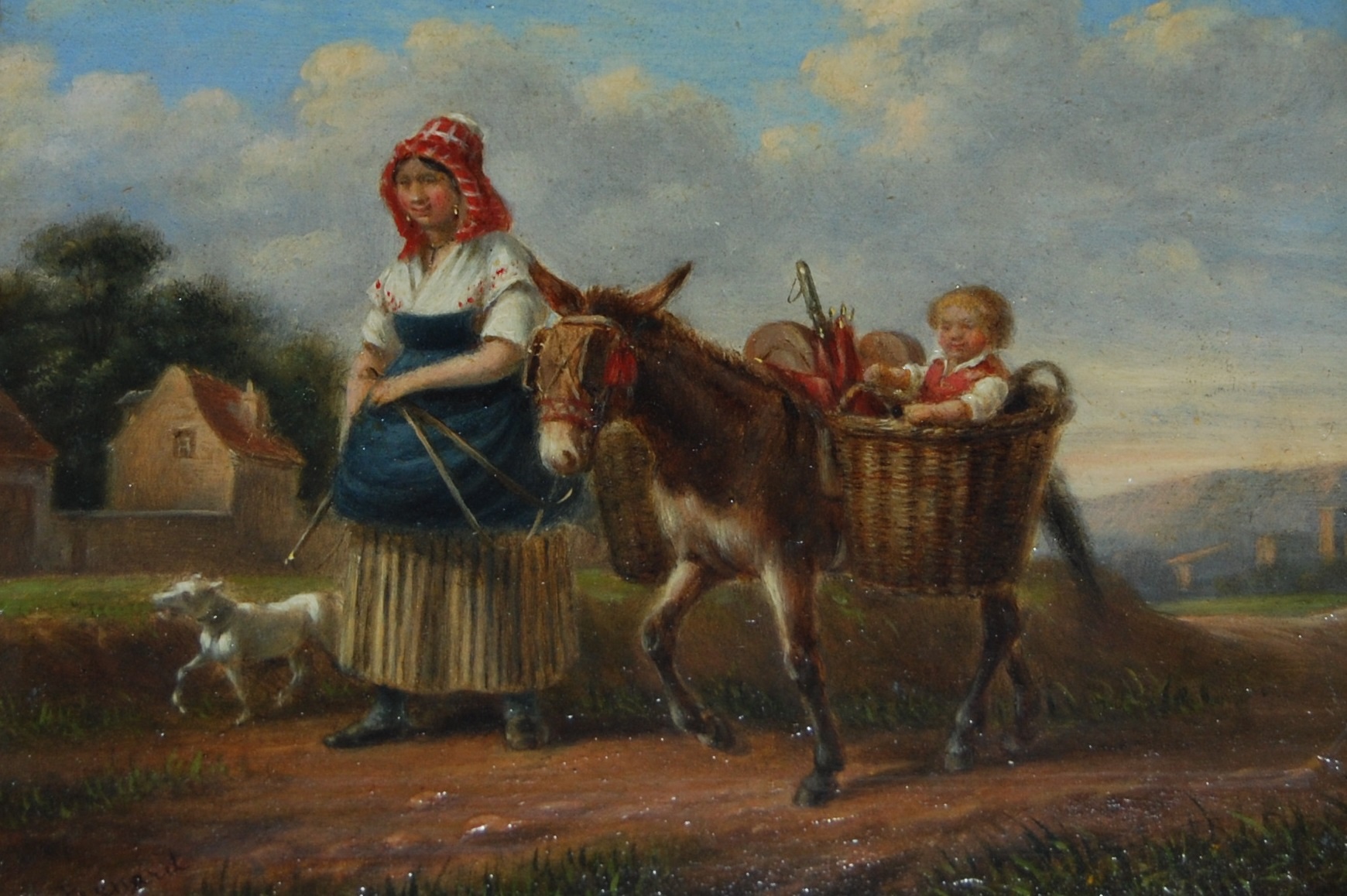 Bäuerin mit Esel und Kind (Museum Schloss Moritzburg Zeitz CC BY-NC-SA)