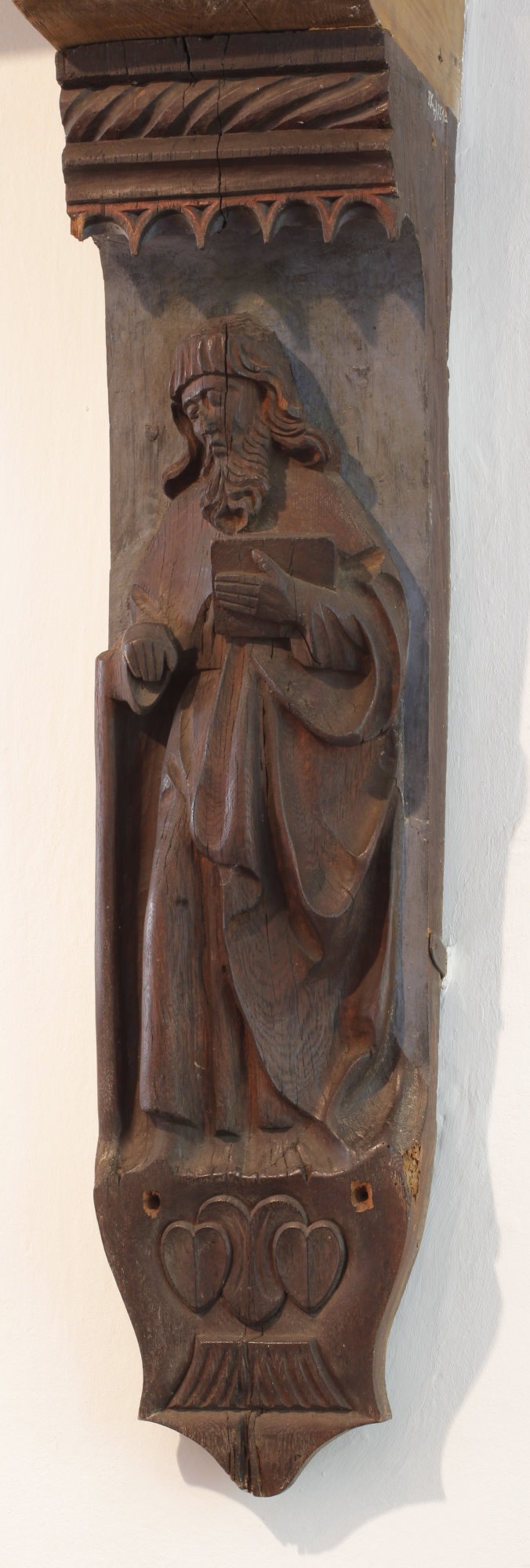 Figürliche Knagge mit bärtigem Apostel (Johann-Friedrich-Danneil-Museum Salzwedel CC BY-NC-SA)