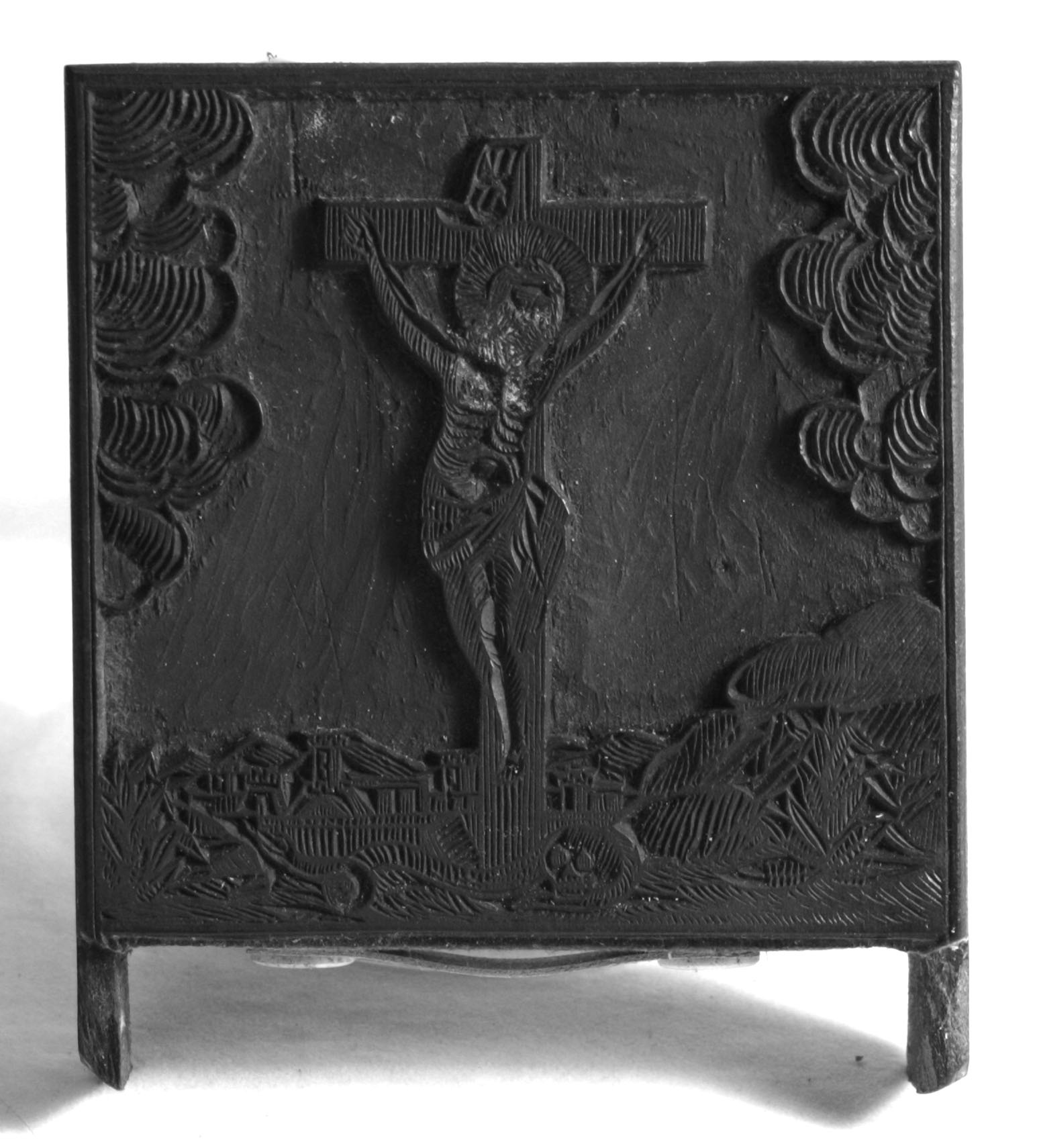 Druckstock für Holzstich Kreuzigung Christi (Kreismuseum Jerichower Land, Genthin CC BY-NC-SA)