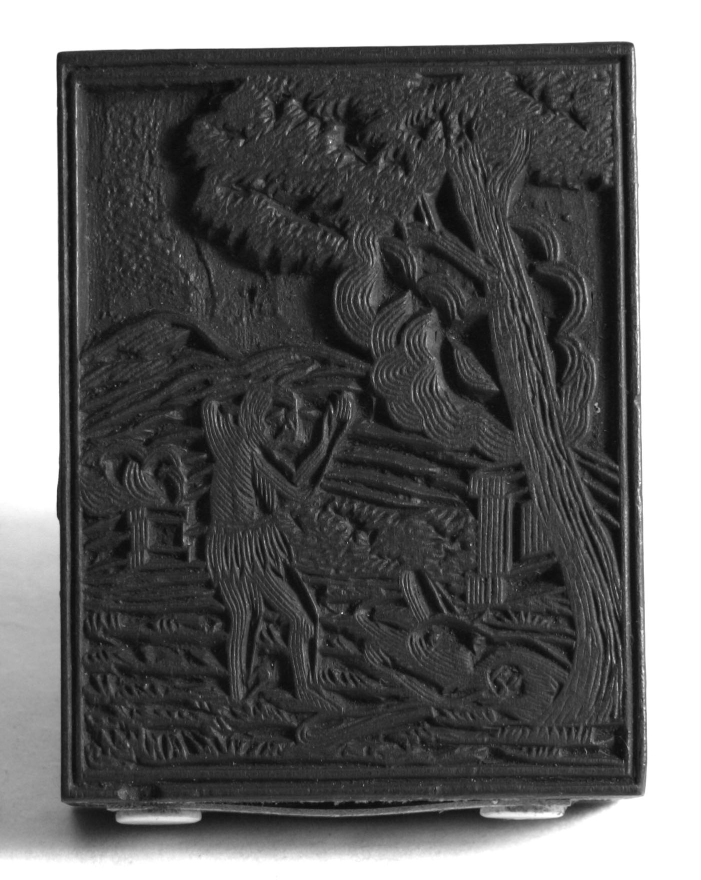 Druckstock für Holzstich Kain und Abel (Kreismuseum Jerichower Land, Genthin CC BY-NC-SA)